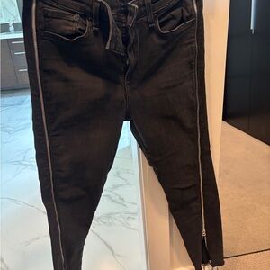 rag & bone Black Skinny Jeans with Side Zips